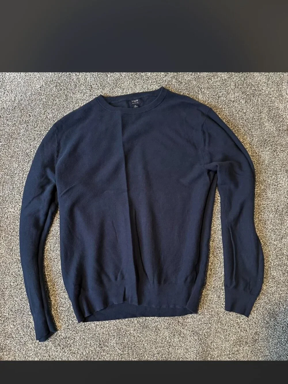J.Crew Men's Navy and Black Jumper - M XL